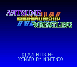 Natsume Championship Wrestling Title Screen